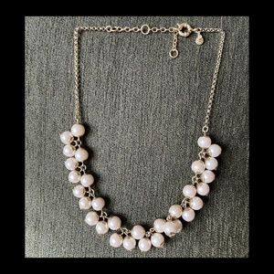 Vintage stamped Pearl Bauble Statement necklace